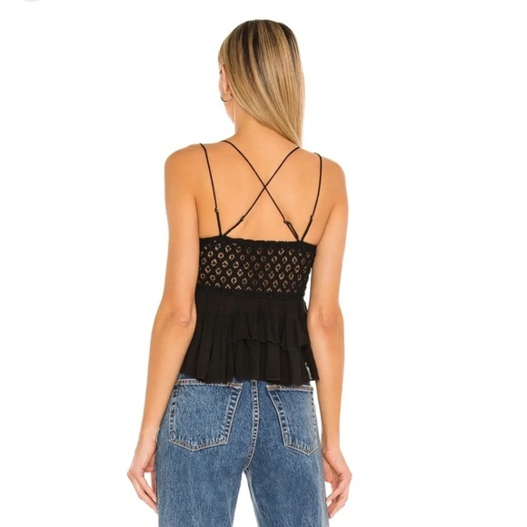 Free People Adelle Cami Lace Ruffled Tank Top - Picture 4 of 15